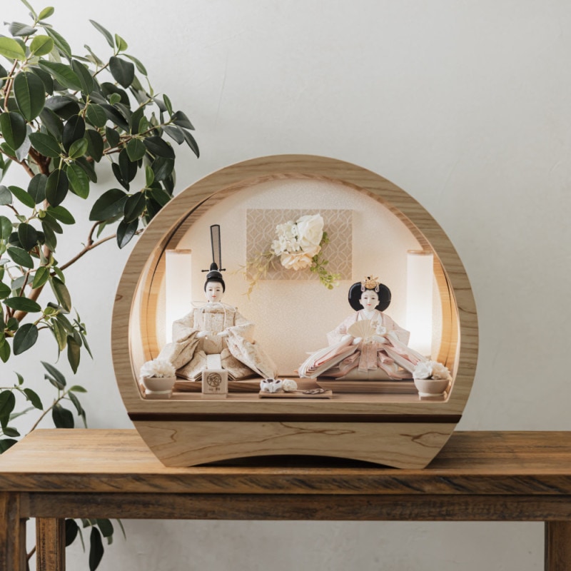 雛人形】京十一番 貴船 麹塵 桐竹鳳凰文様 親王飾り〈小出松寿作〉[263