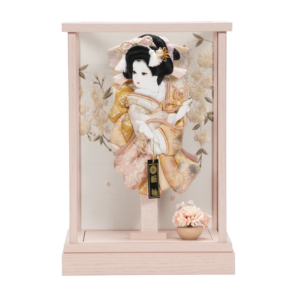 【羽子板】8号 金襴(くすみピンク) アクリル〈平安豊久作〉[262-012]