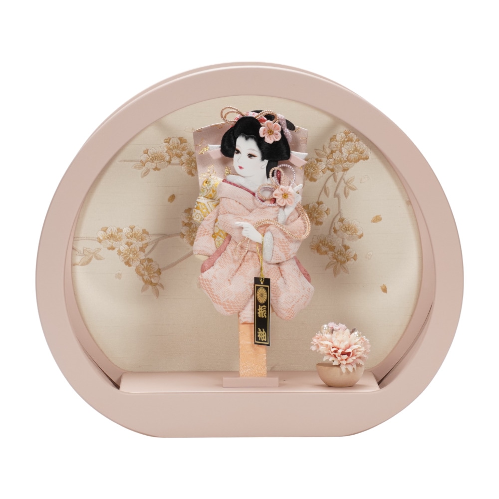 【羽子板】7号 レース(ピンク) アクリル〈平安豊久作〉[262-014]