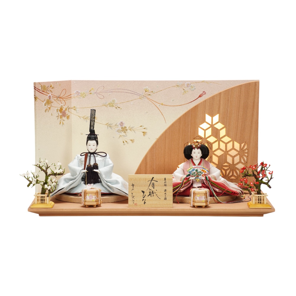 【雛人形】三五 正絹(上) 親王飾り〈清水久遊作〉[263-010]