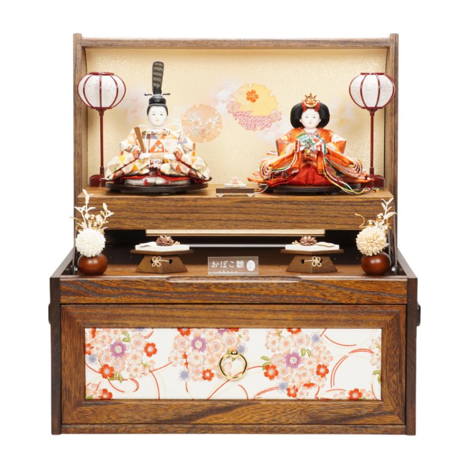 【雛人形】三寸 おぼこ雛 宝尽くし文様 親王飾り | 小出松寿作
