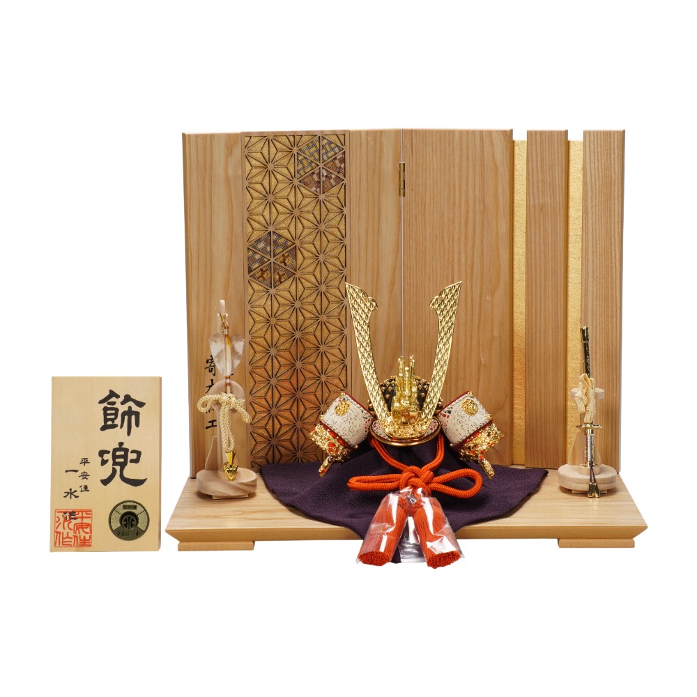 【五月人形】8号 朱赤糸威 兜飾り | 平安住一水作