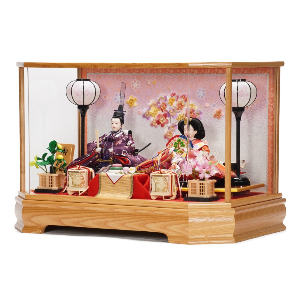 雛人形】三五「京春」親王揃いアクリルケース飾り〈雅秀作〉[223