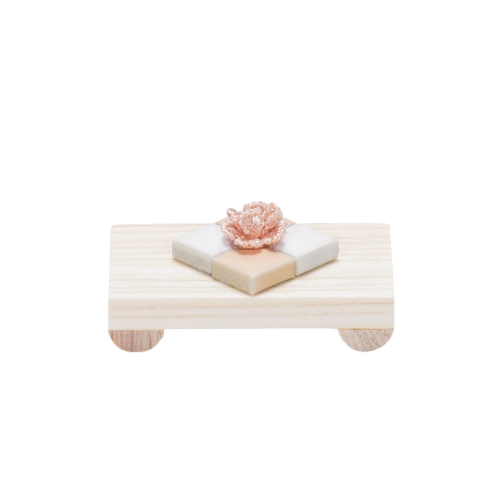 【雛人形】まめ(小) 有職(水色・ピンク) 向鶴 親王飾り〈尚好作〉[253-054]