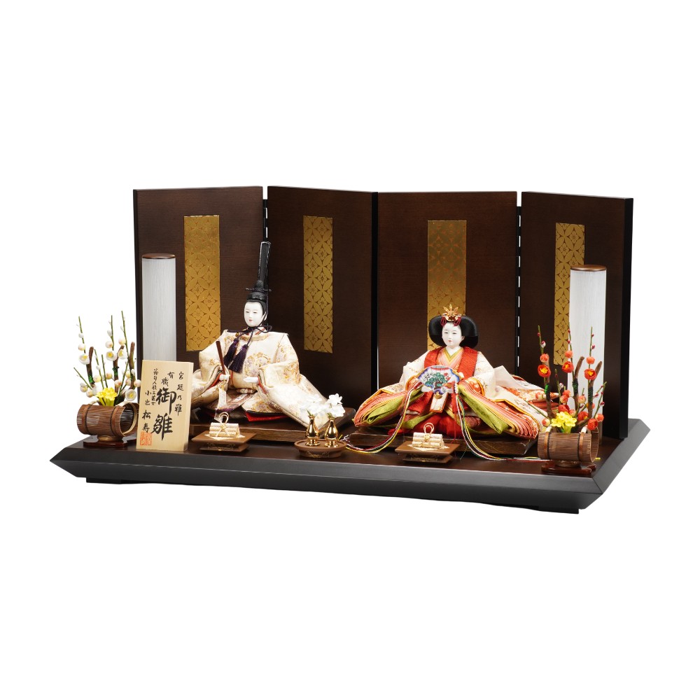【雛人形】京十番 平安 円華壱年文様 親王飾り | 小出松寿作