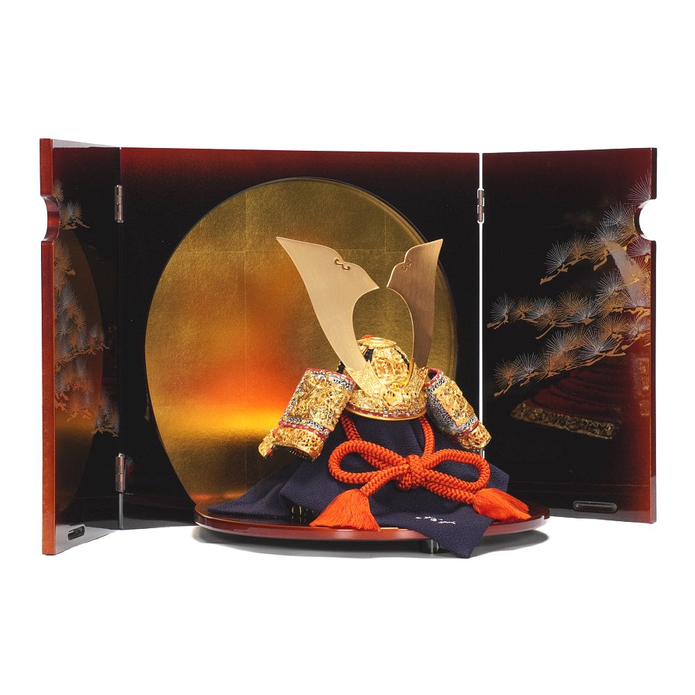 五月人形】10号 竹雀 国宝模写 兜飾り〈雄山作〉[225-048] | 五月人形