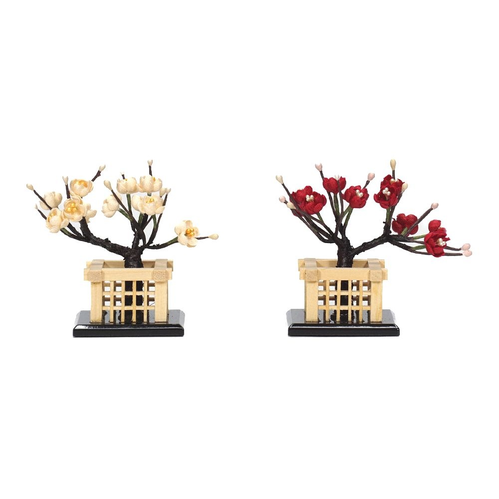 三五 研ぎ出し曙塗 五人揃い三段収納飾り〈雛聖作〉[233-003]