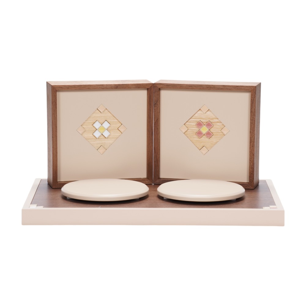 【木目込み雛人形】「いろは」(浅葱) 親王飾り | 幸一光作