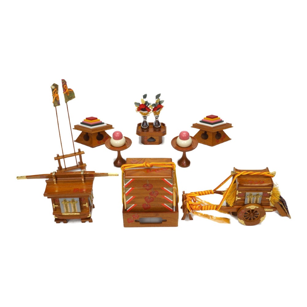 【雛人形】京十番 金彩(ベージュ) 五人揃い三段飾り | 望月紀彦作