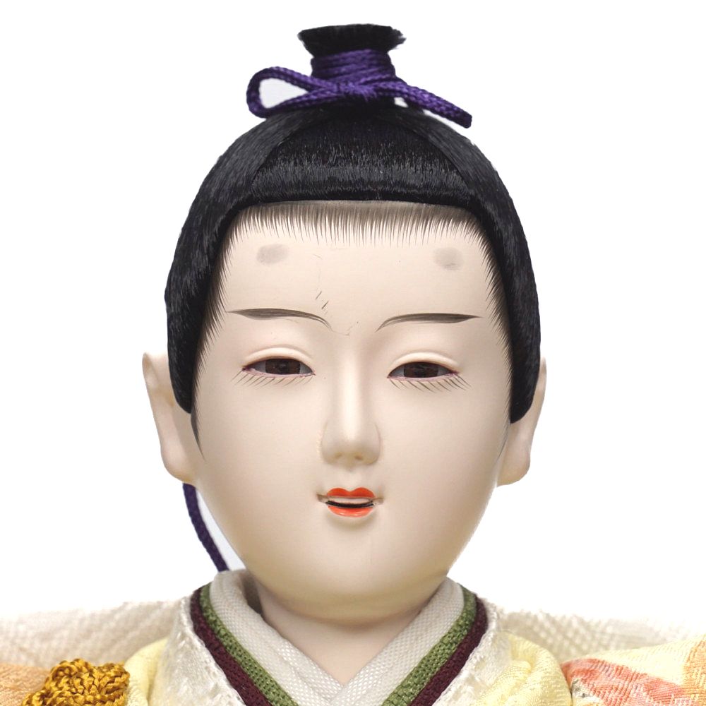 【雛人形】京十番 金彩(ベージュ) 五人揃い三段飾り | 望月紀彦作