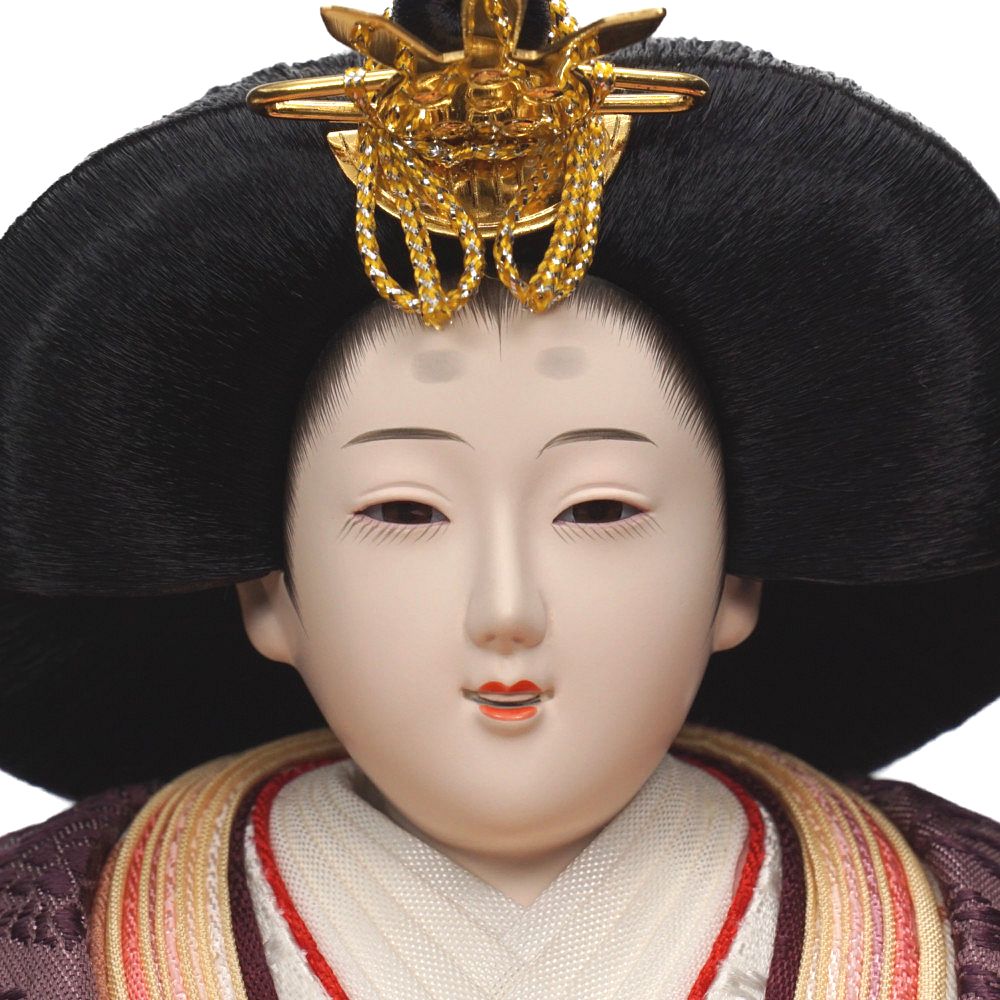【雛人形】京十番 金彩(ベージュ) 五人揃い三段飾り | 望月紀彦作