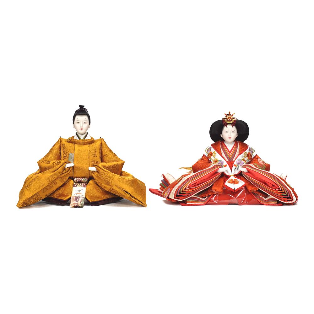 【雛人形】京十番 黄櫨染 親王揃い収納飾り | 望月紀彦作