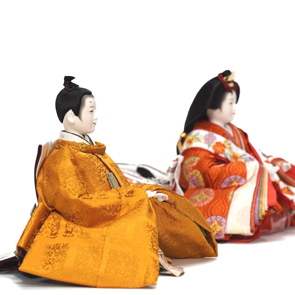 【雛人形】京十番 黄櫨染 親王揃い収納飾り | 望月紀彦作