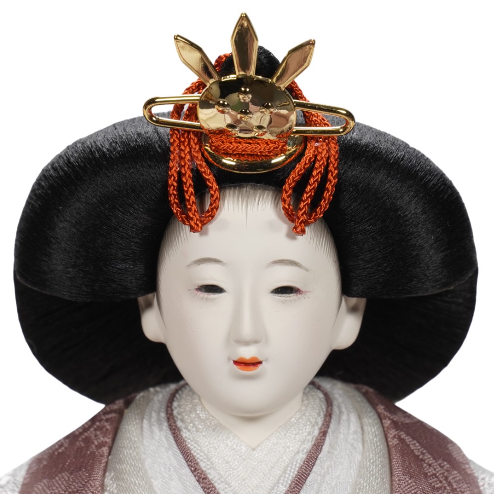 【雛人形】京十三番 金襴 唐華文様(銀鼠) 親王揃い収納飾り | 優香作