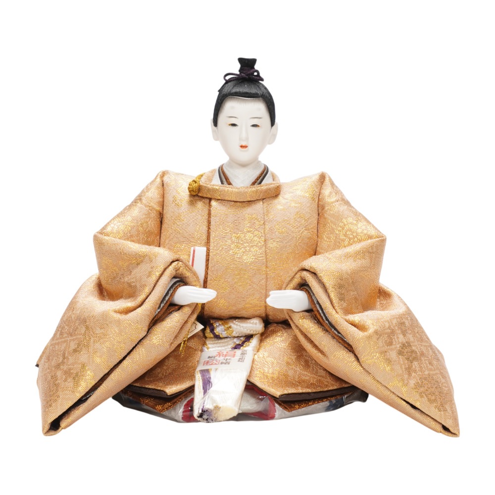 雛人形】京十二番 高雄 牡丹唐草文様(伽羅色×弁柄色) 親王飾り〈小出