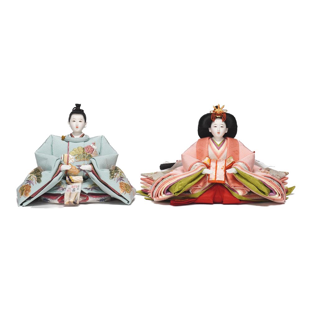 【雛人形】京十二番 京刺繍 松竹梅文様 親王飾り | 小出松寿作
