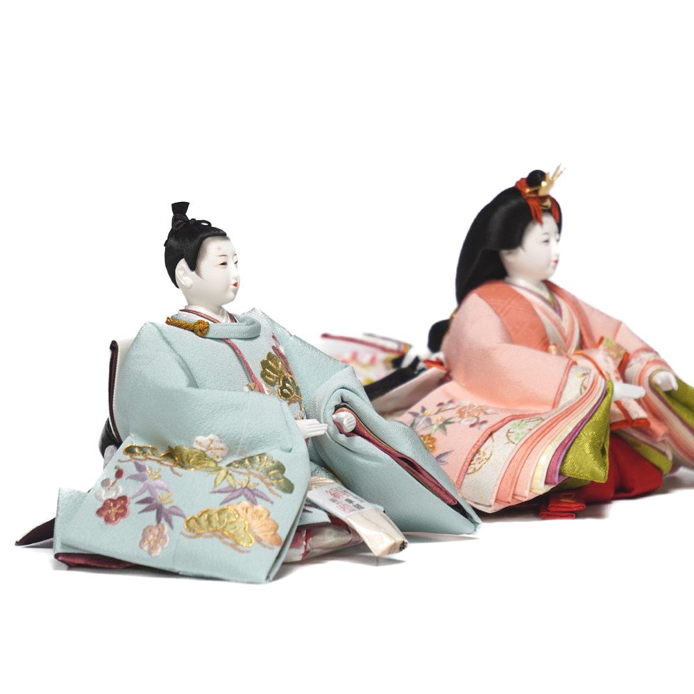 【雛人形】京十二番 京刺繍 松竹梅文様 親王飾り | 小出松寿作