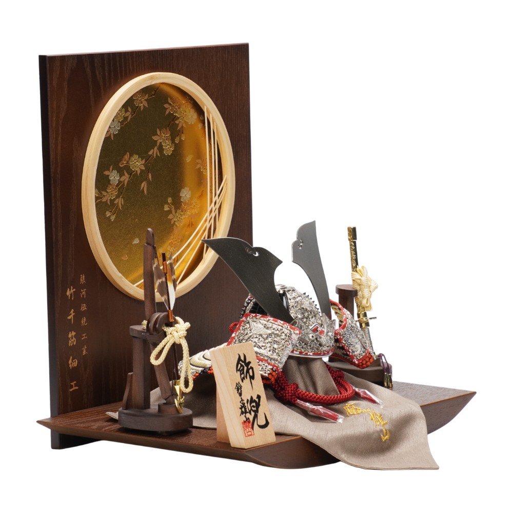 五月人形】《限定品》五分之一 純白之竹雀 兜飾り | 雄山作 ｜雛人形