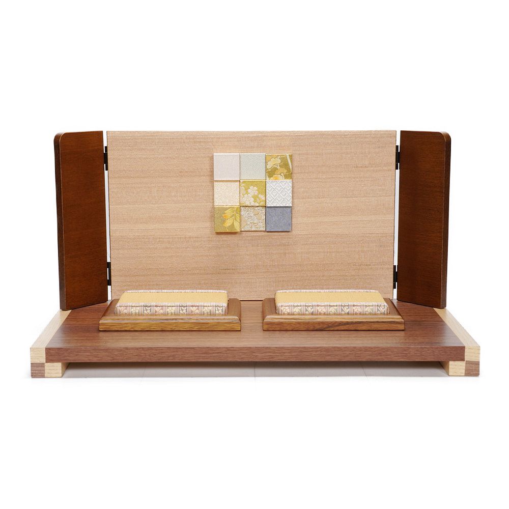 【雛人形】特大芥子 刺繍(ベージュ) 桜 親王飾り〈平安豊久作〉[243-235]