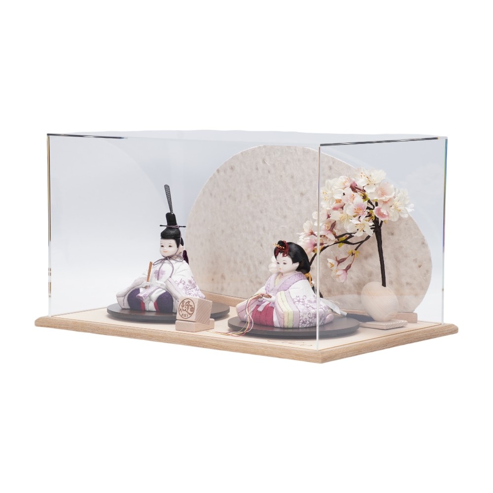 江戸木目込み人形　雛人形　親王飾り　飾り台ケース付き 雛人形 皇華立雛親王飾り406 ゆうき作 江戸木目込人形 【店頭展示品