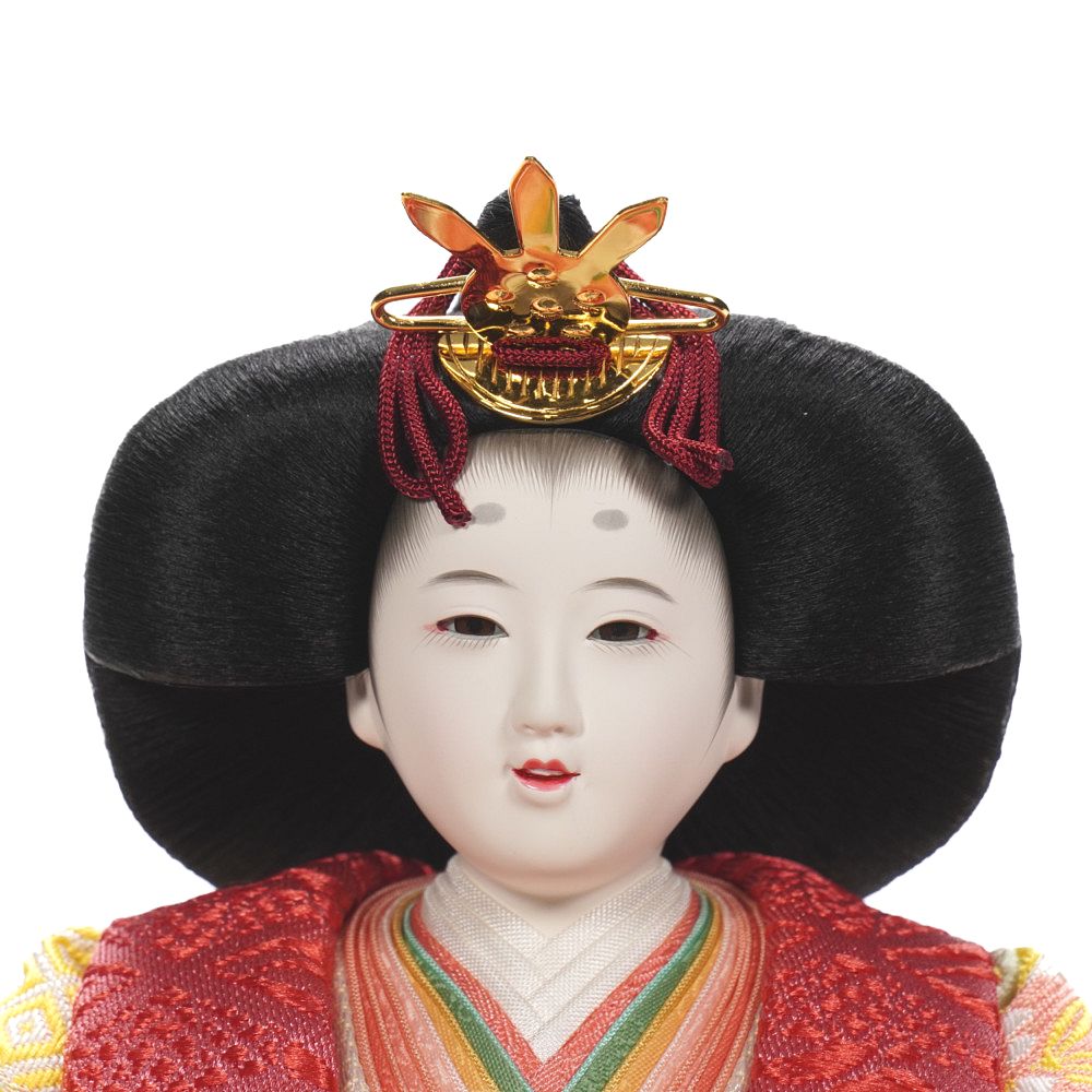 雛人形】京十番 平安 桃山花鳥縦縞文様 親王飾り〈小出松寿作