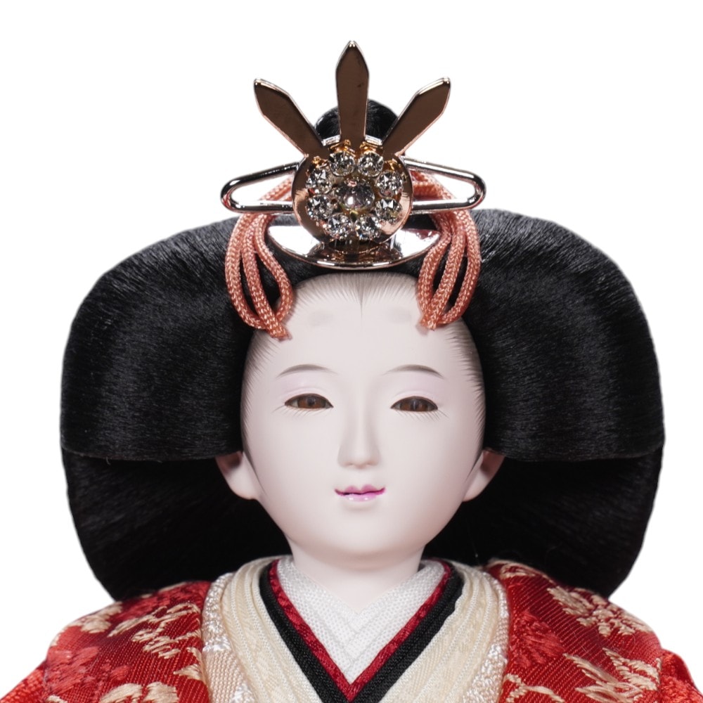 【雛人形】小三五 正絹 線梅刺繍(黒×赤) 親王飾り | 平安道翠作