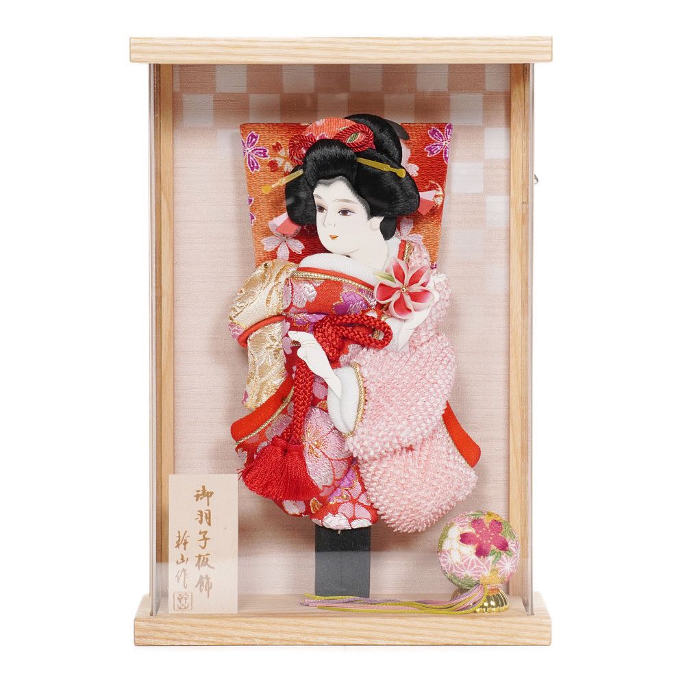 【羽子板】7号 葵 壁掛け〈幹山作〉[242-034]