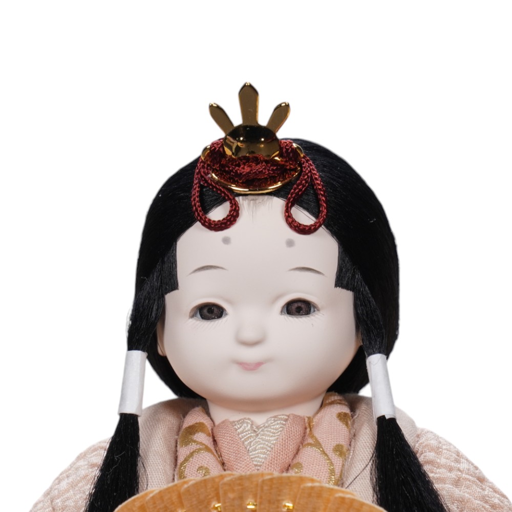 【木目込み雛人形】草木染(ログウッド×ビワ)  親王揃いアクリルケース飾り〈縫nui作〉[253-062]