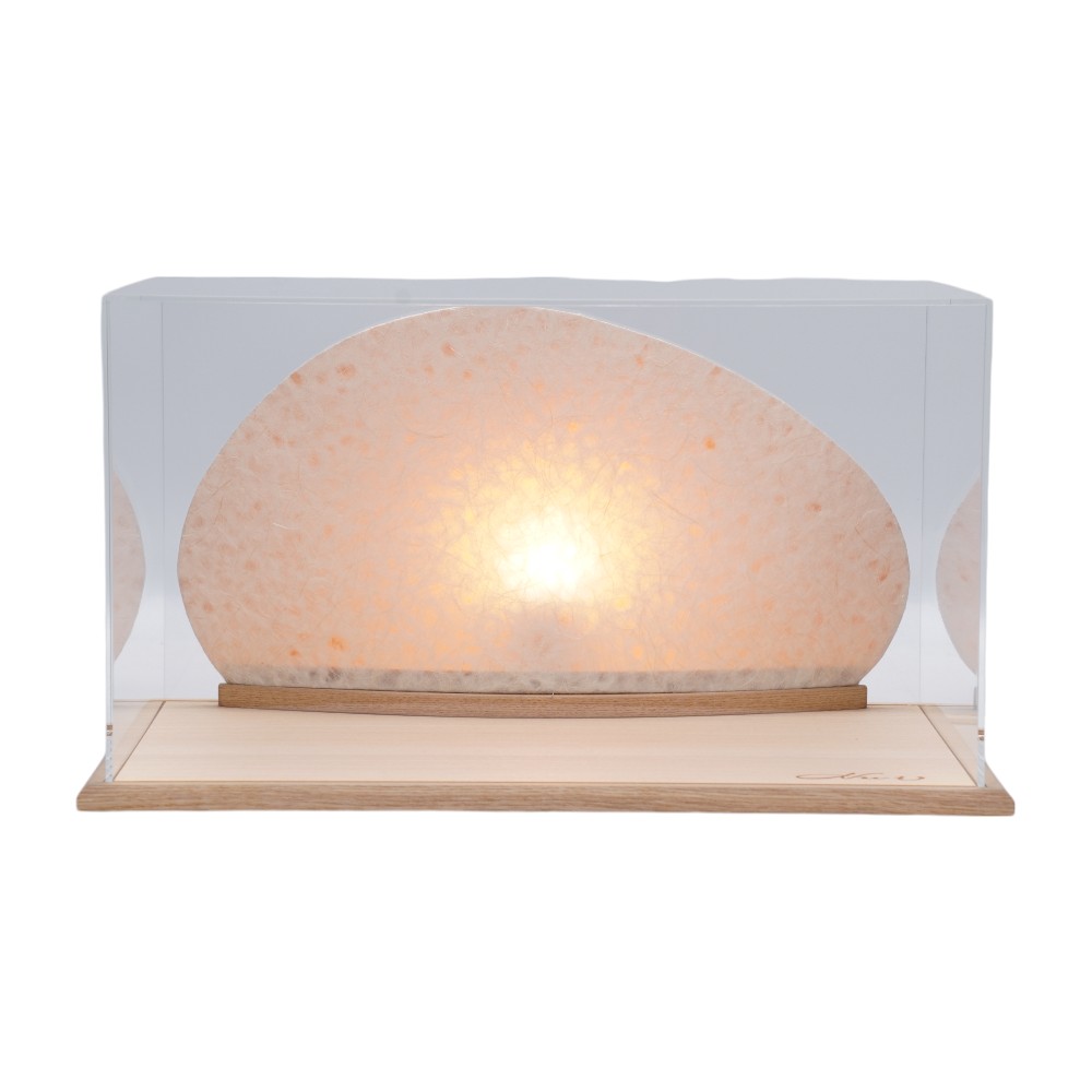 【木目込み雛人形】草木染(ログウッド×ビワ)  親王揃いアクリルケース飾り〈縫nui作〉[253-062]