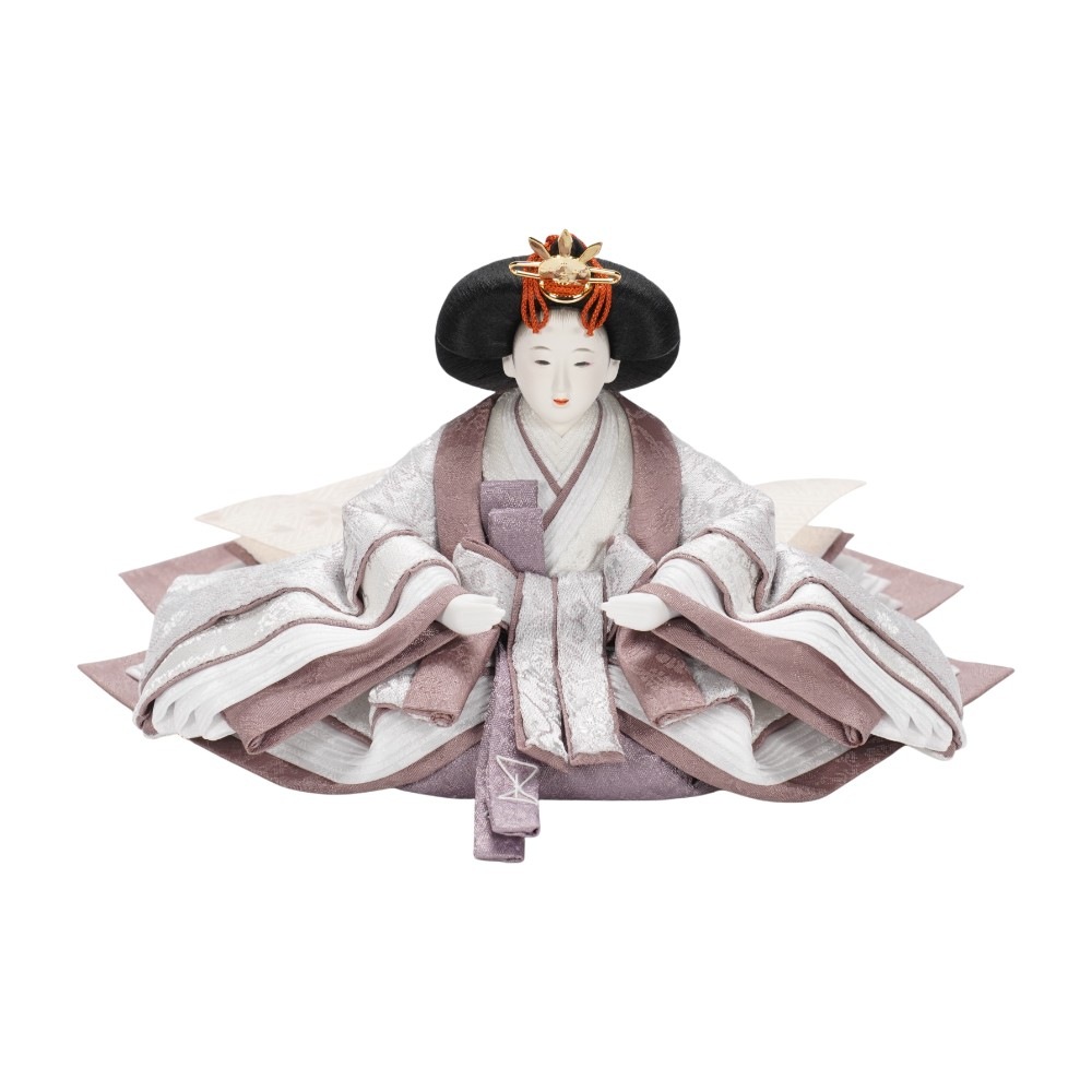 雛人形】京十三番 金襴 唐華文様(銀鼠) 親王飾り | 優香作 ｜雛人形