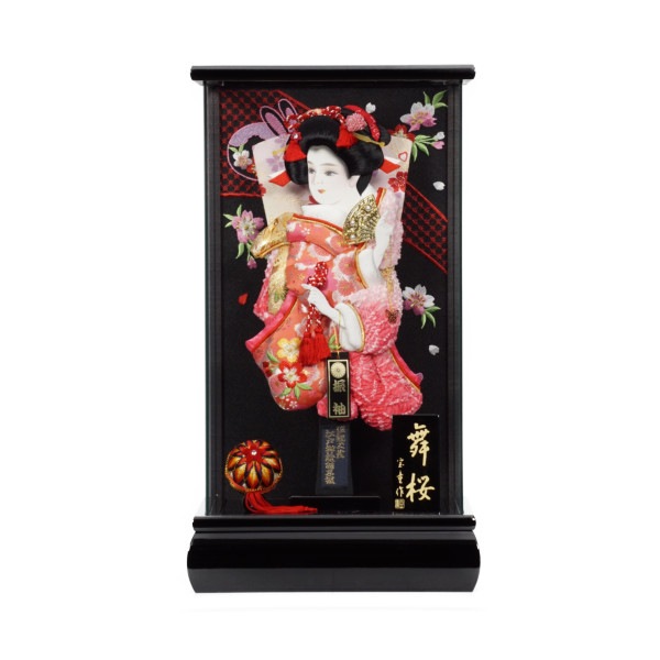 【羽子板】10号 振袖 パノラマ舞桜〈宝童作〉[212-047]