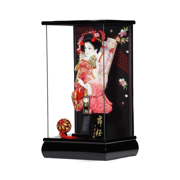 【羽子板】10号 振袖 パノラマ舞桜〈宝童作〉[212-047]