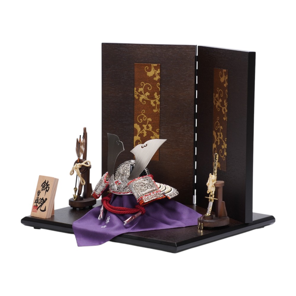 【五月人形】《限定品》五分之一 純白之竹雀 兜飾り | 雄山作