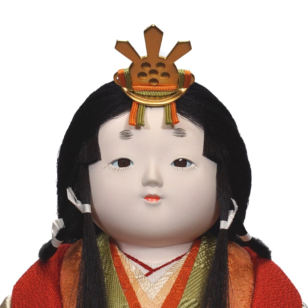 【木目込み雛人形】「小雪」(利休) 親王飾り | 幸一光作