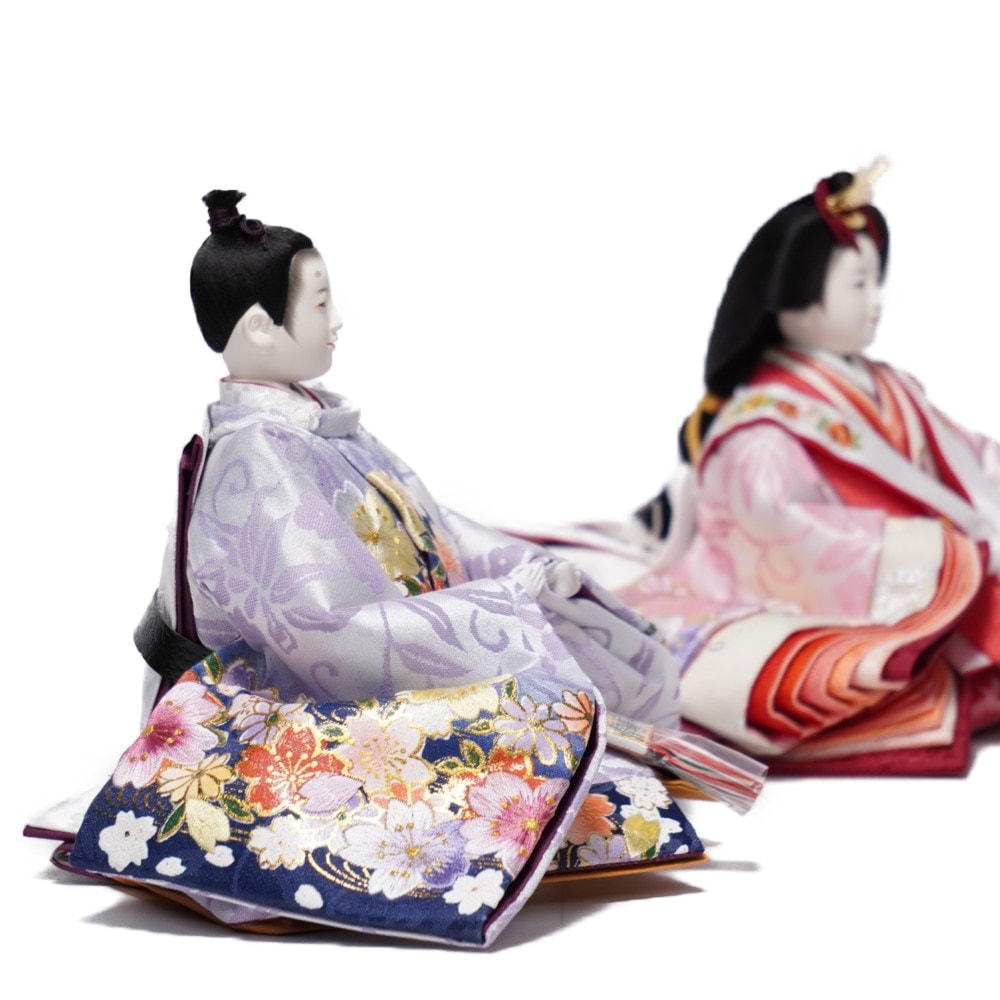 【雛人形】三五 たもナチュラル 五人揃い三段収納飾り | 雛聖作