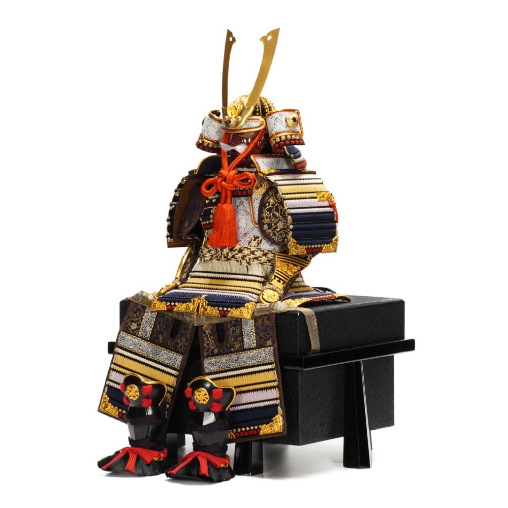五月人形】《限定製作品》7号 俊 紫裾濃威 鎧飾り〈雄山作〉[245