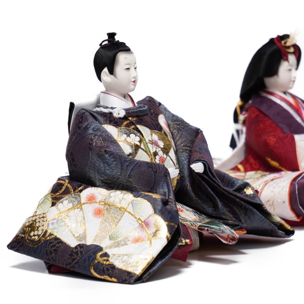 雛人形】三五 研ぎ出し曙塗 五人揃い三段収納飾り | 雛聖作 ｜雛人形