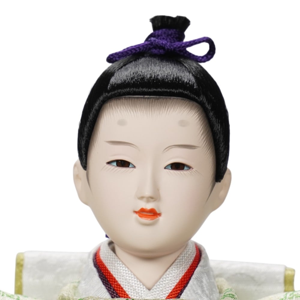 【雛人形】京十四番金襴 花菱(緑・ピンク) 親王揃い収納飾り | 恵翠作