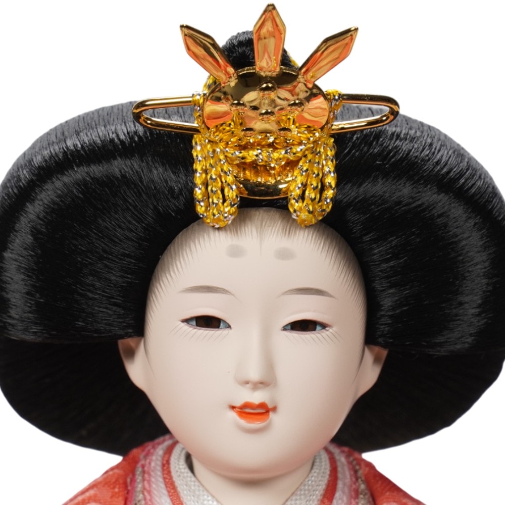 【雛人形】京十四番金襴 花菱(緑・ピンク) 親王揃い収納飾り | 恵翠作