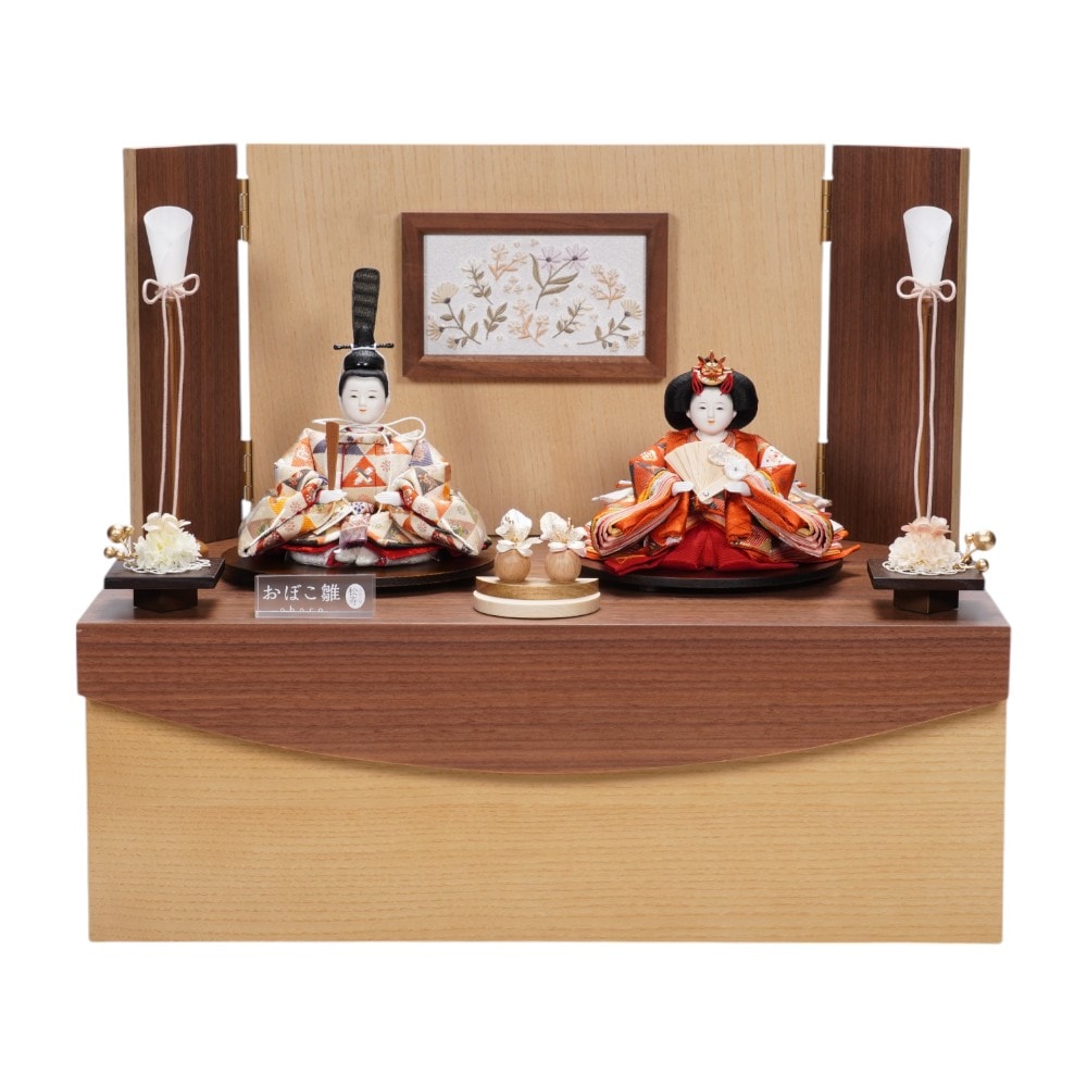 雛人形】三寸 おぼこ雛 宝尽くし文様 親王揃い収納飾り | 小出松寿作