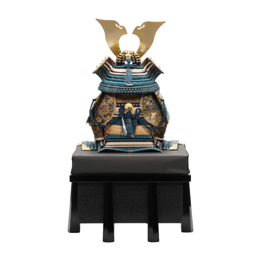 【五月人形】《限定品》7号 永遠之鎧 青緑中ベージュ威 鎧飾り | 翠鳳作