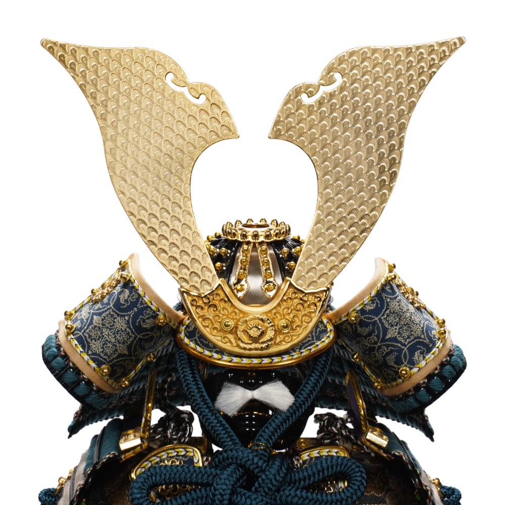 【五月人形】《限定品》7号 永遠之鎧 青緑中ベージュ威 鎧飾り | 翠鳳作