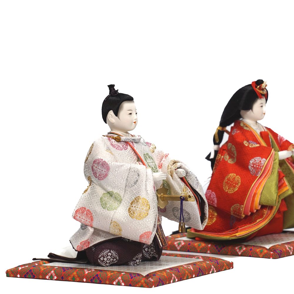 高級工芸品 雛人形 15体セット 雛人形】京十番 平安 黒袍 親王飾り〈小出松寿作〉[233-031