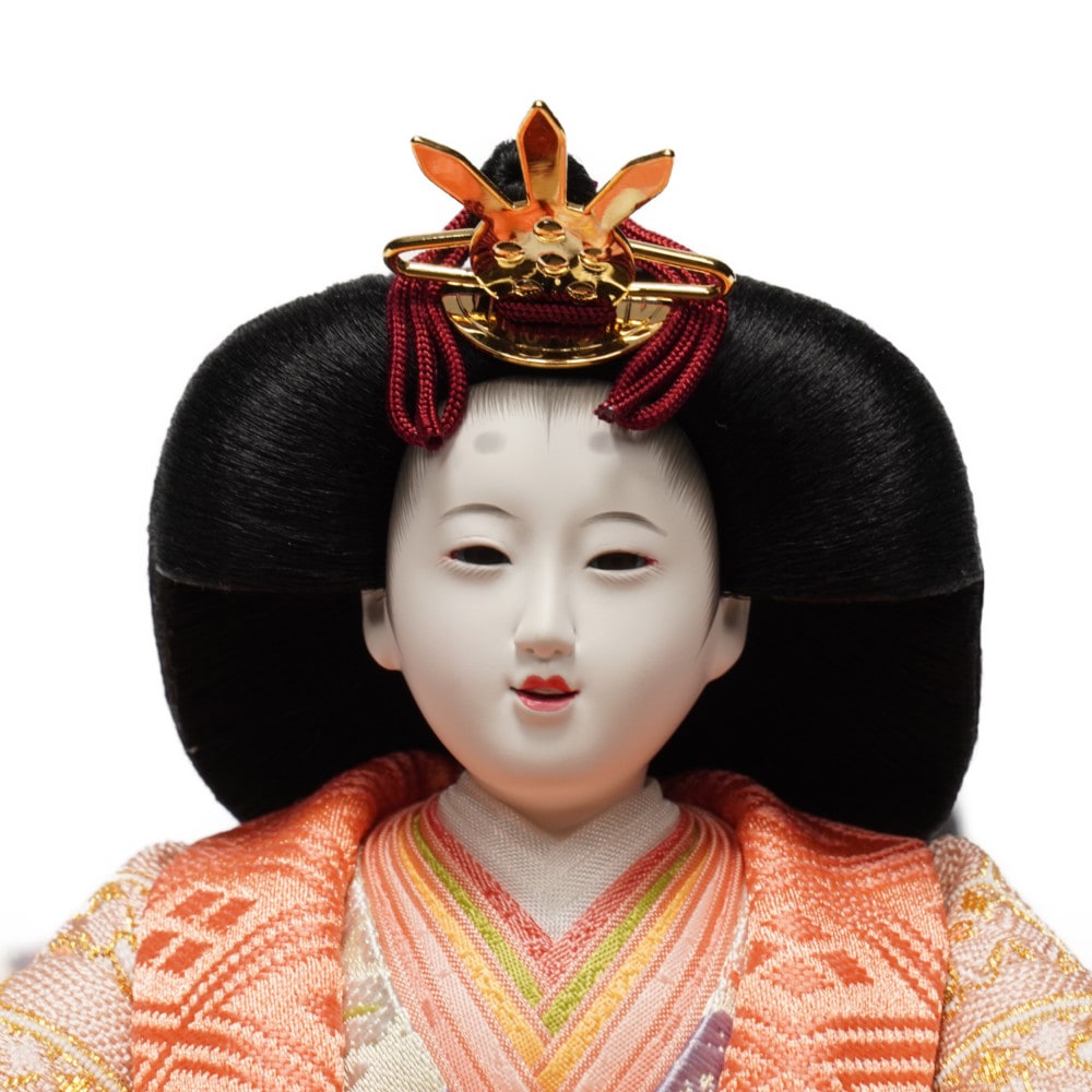 【雛人形】京十一番 平安 蜀江に唐花文様 親王揃い収納飾り | 小出松寿作
