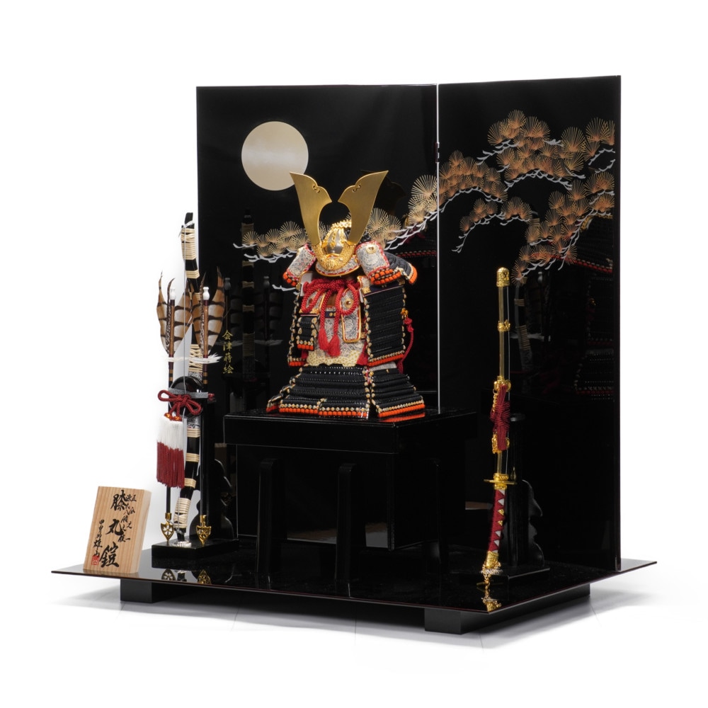 五月人形】五分之一 源氏八領 膝丸鎧 奉納鎧飾り〈雄山作〉[245-007