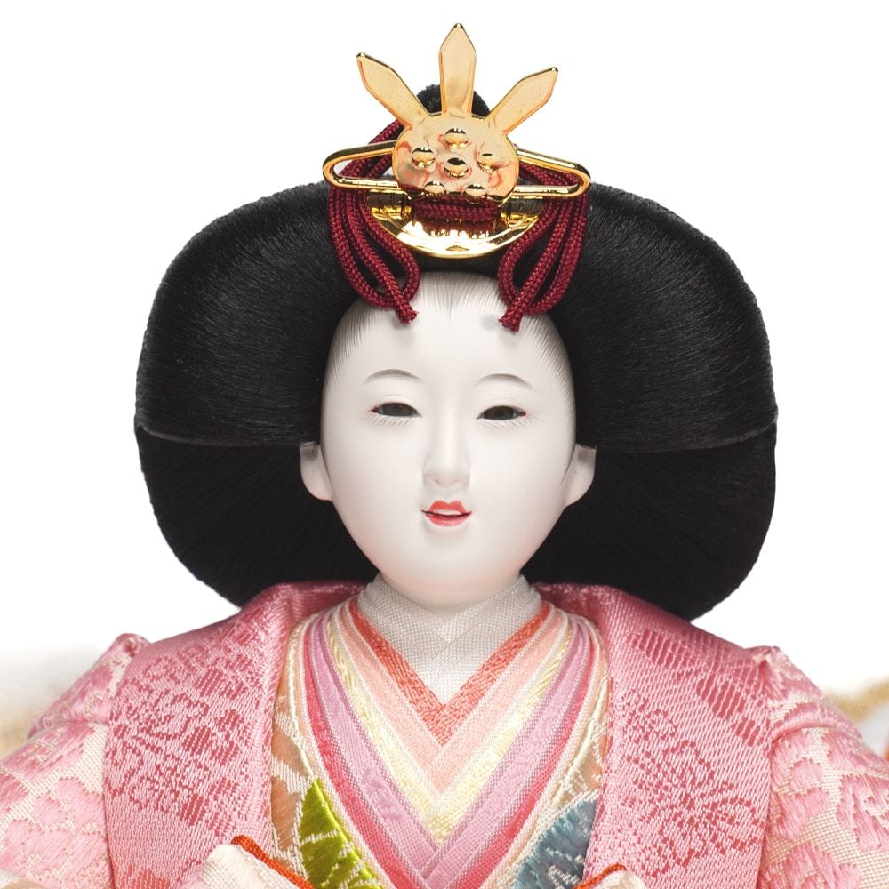 【雛人形】京十一番 高雄 雲立涌文様(浅葱) 親王揃い収納飾り | 小出松寿作