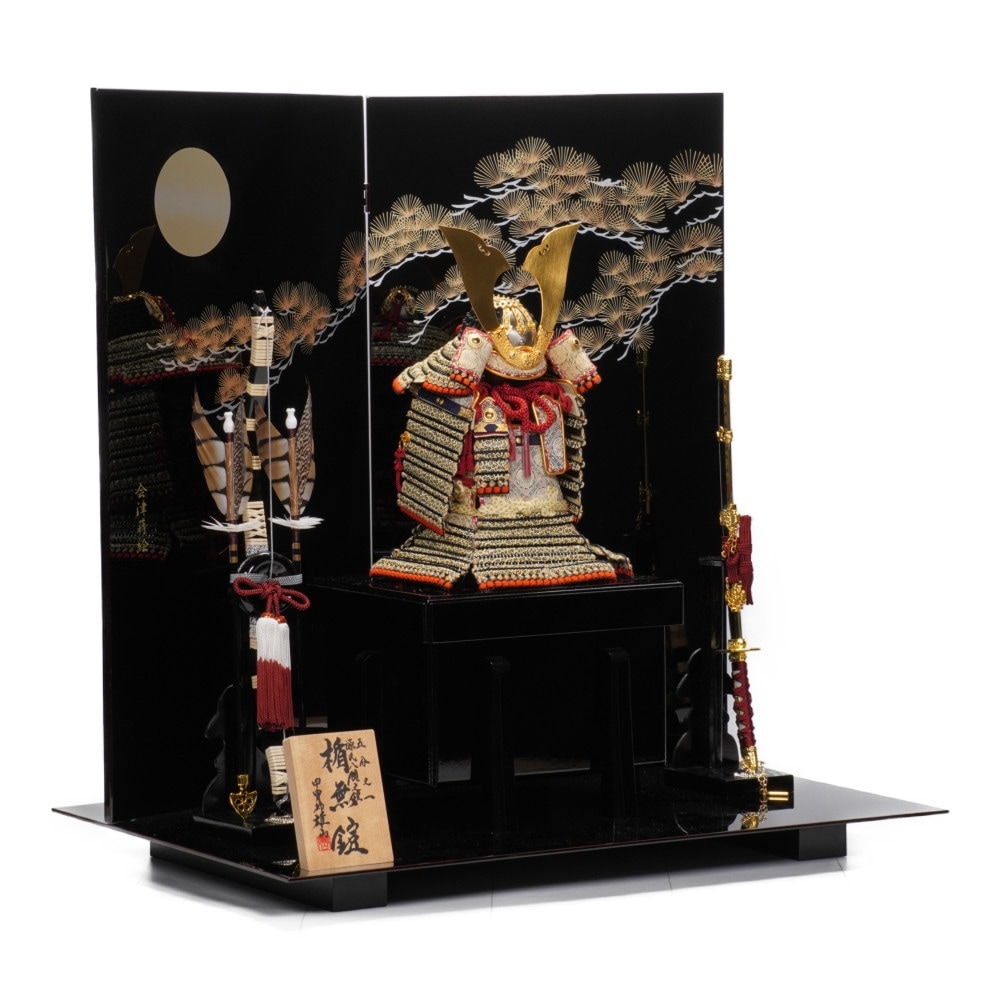 五月人形】五分之一 源氏八領 楯無鎧 奉納鎧飾り〈雄山作〉[245-008