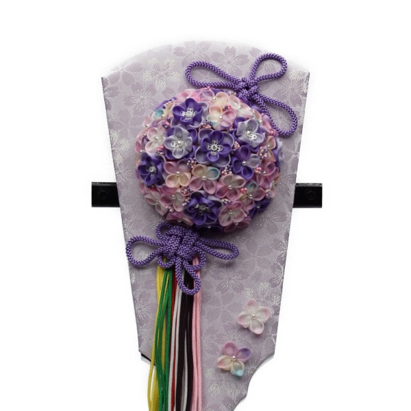 羽子板】13号 創作羽子板 久寿玉 紫彩〈摩耶作〉[212-087] | 羽子板