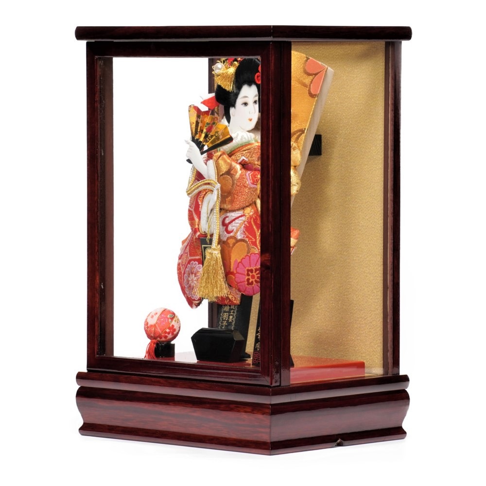 【羽子板】9号 振袖 金襴姫(赤)〈宝童作〉[222-004]