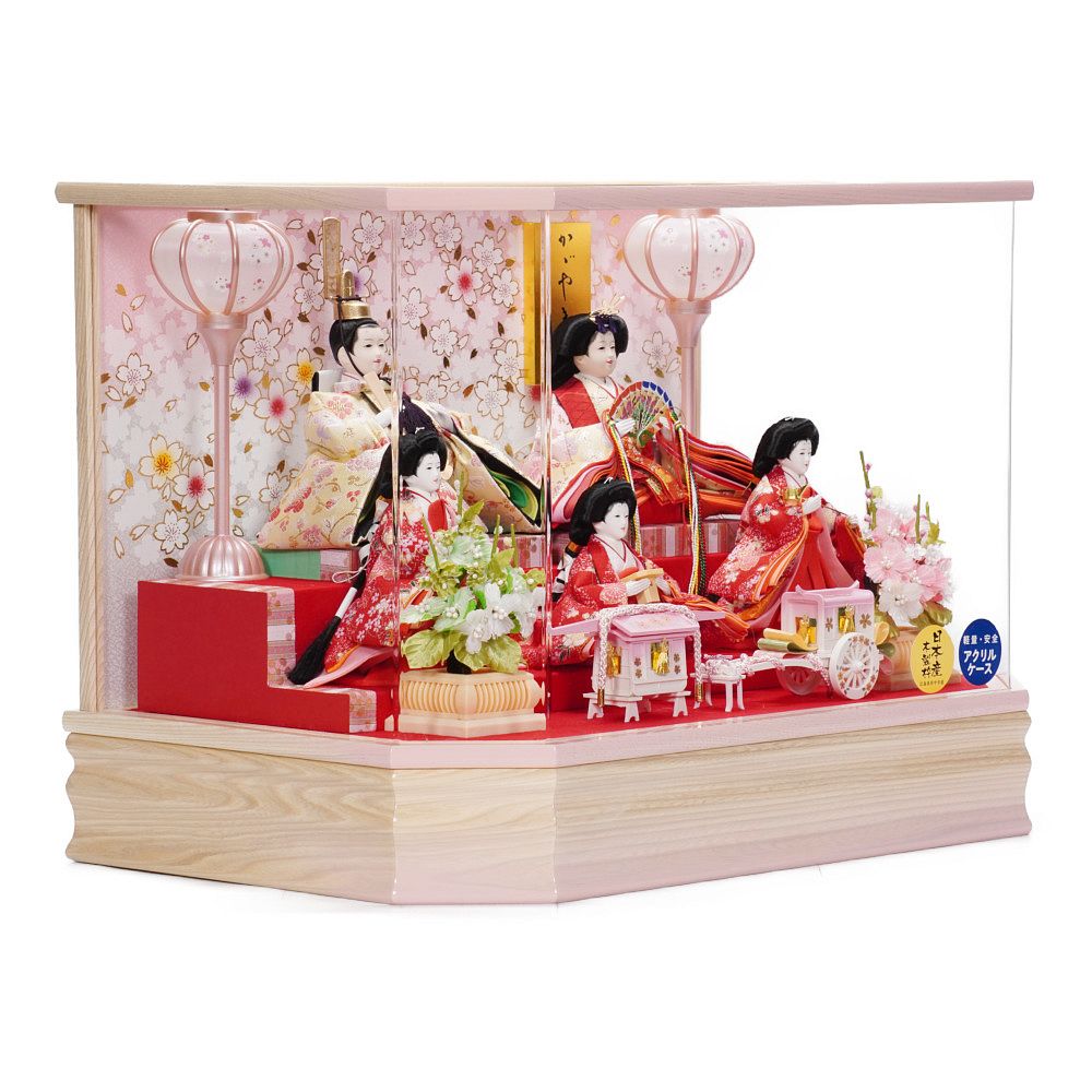 藤菊作 ひな人形 ケース飾り 三段セット 和風 インテリア 雛祭り